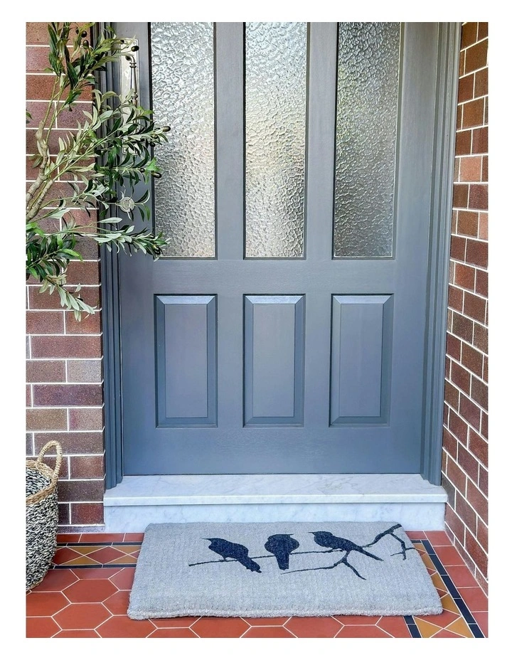 Birds On Branch Doormat in Grey image 4