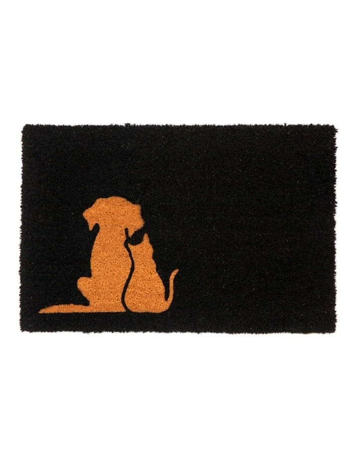 Buddies Pvc Backed Coir Doormat in Black image 1