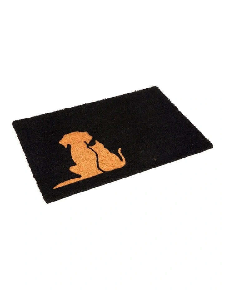 Buddies Pvc Backed Coir Doormat in Black image 2