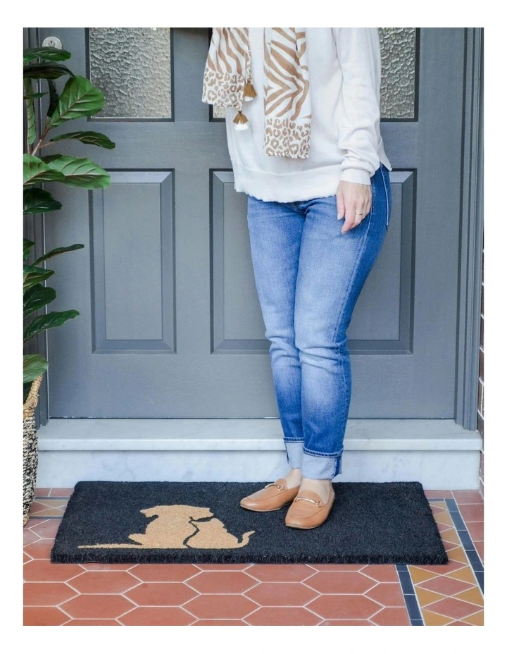 Buddies Pvc Backed Coir Doormat in Black image 5