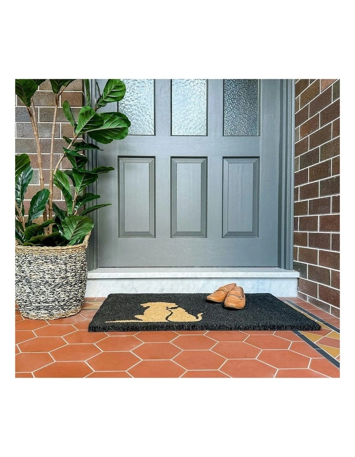 Buddies Pvc Backed Coir Doormat in Black image 6