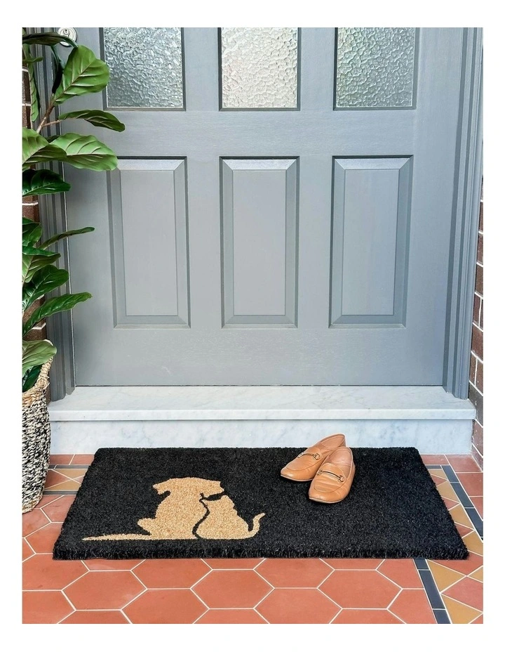 Buddies Pvc Backed Coir Doormat in Black image 7