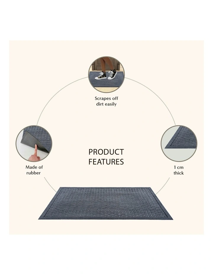 Capsule Rubber Doormat in Black image 5