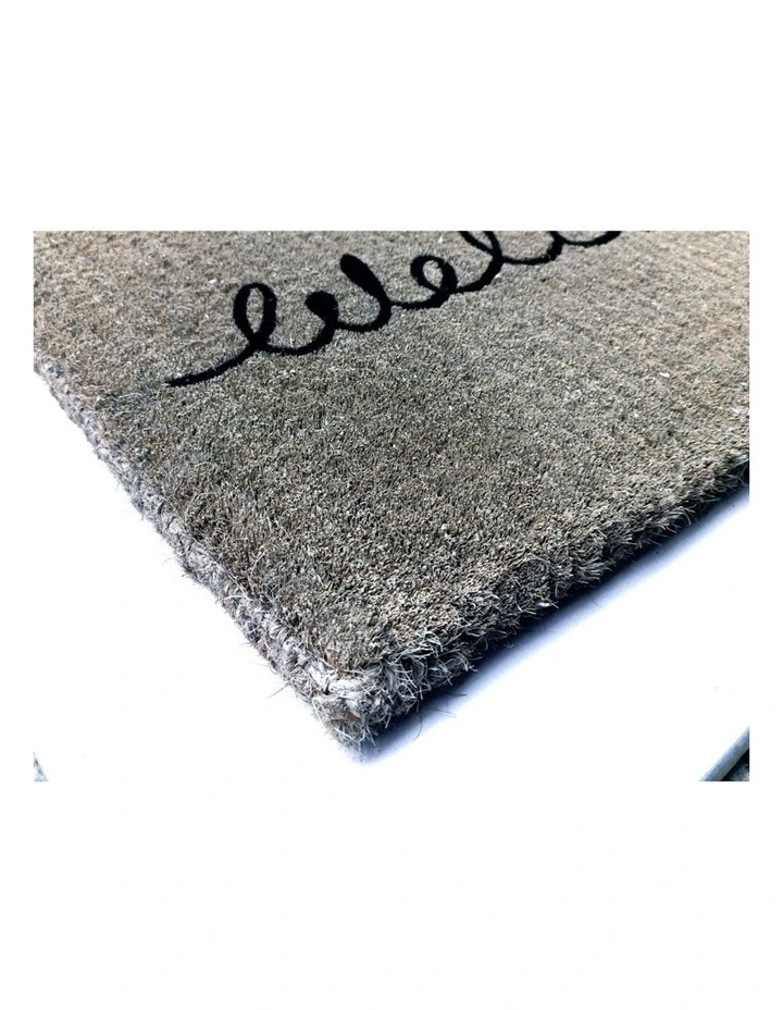 Cursive Welcome Doormat in Grey image 3