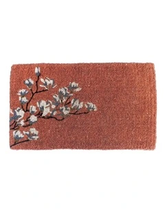 Magnolia Coral Thick Doormat in Brown