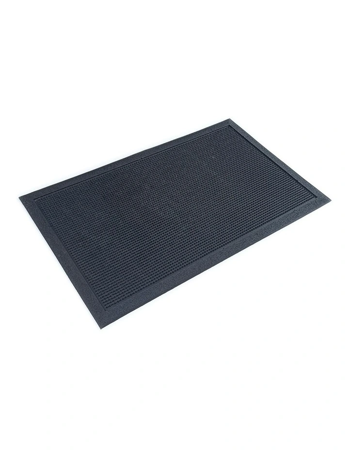 Rubber Pin Doormat in Black image 2