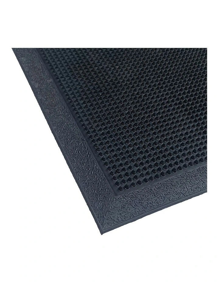 Rubber Pin Doormat in Black image 3