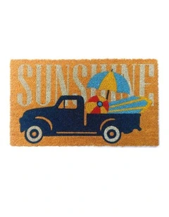 Sunshine Pvc Backed Doormat in Brown