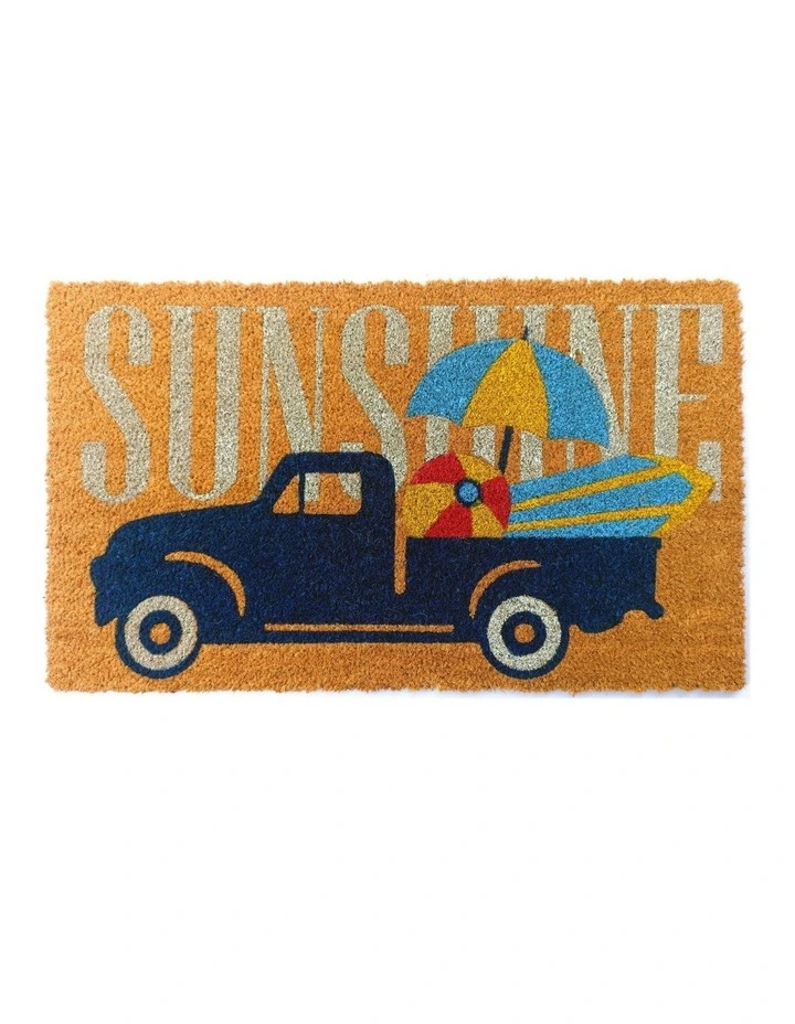 Sunshine Pvc Backed Doormat in Brown image 1