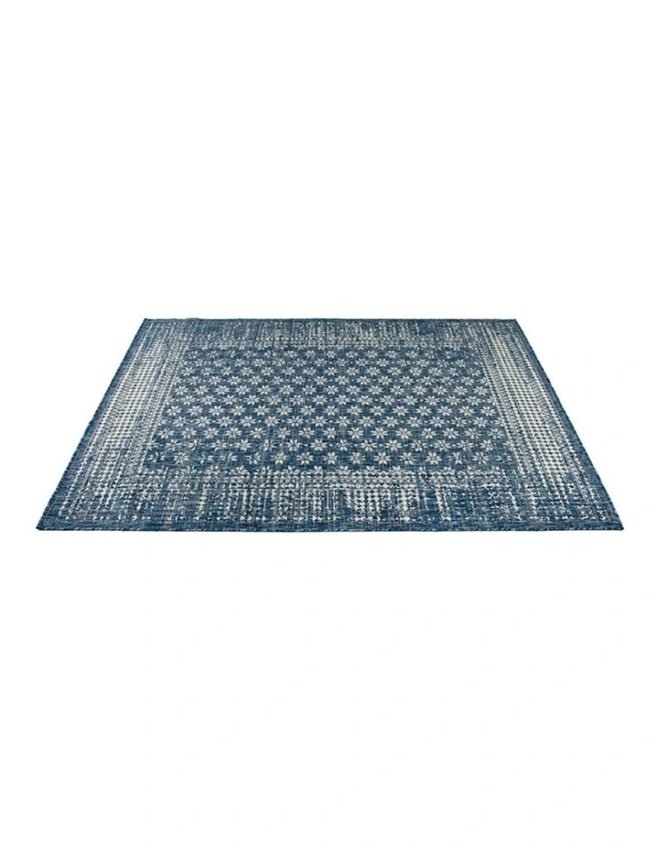 Floral Outdoor Rug in Blue image 5