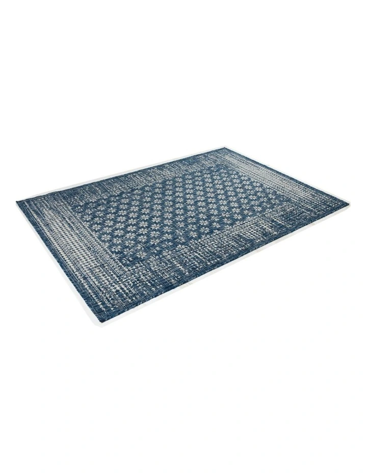 Floral Outdoor Rug in Blue image 6