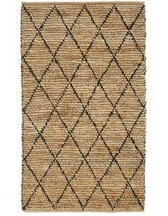 Anant Diamond Jute Rug in Brown