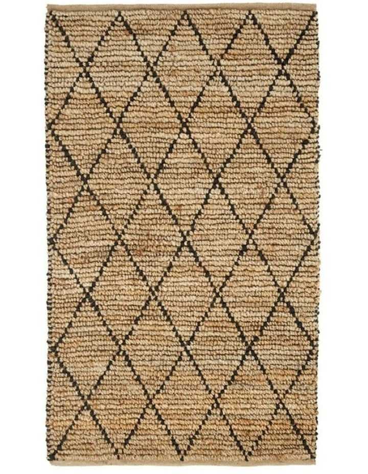 Anant Diamond Jute Rug in Brown image 1