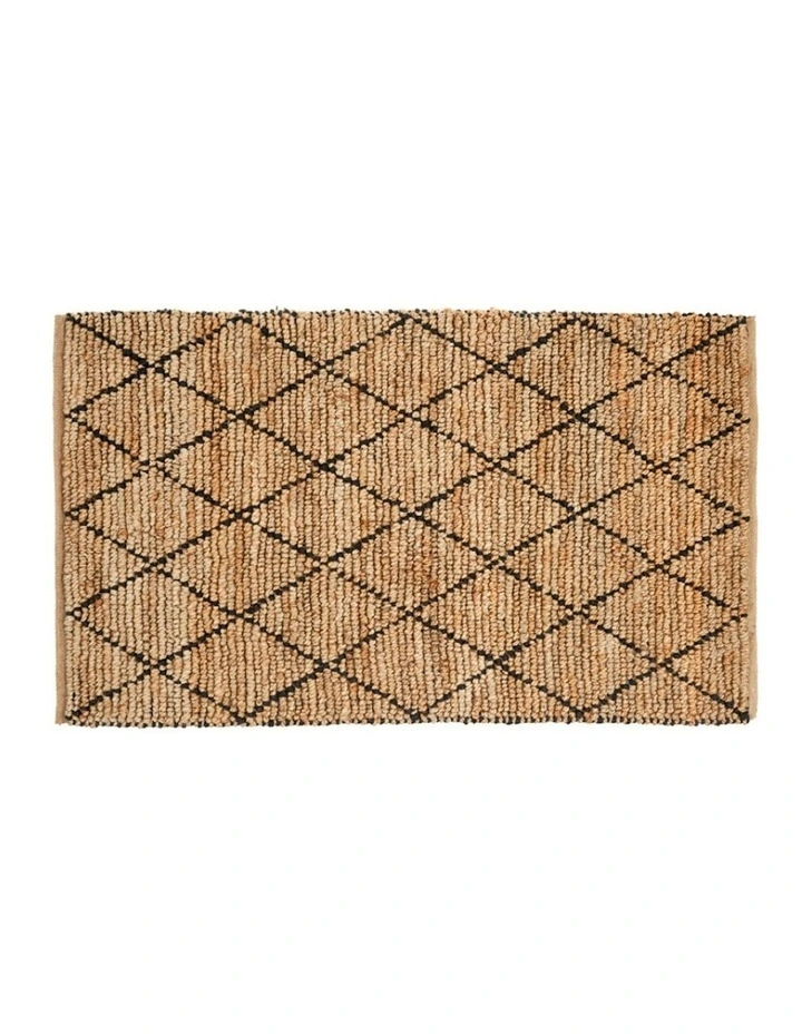 Anant Diamond Jute Rug in Brown image 2