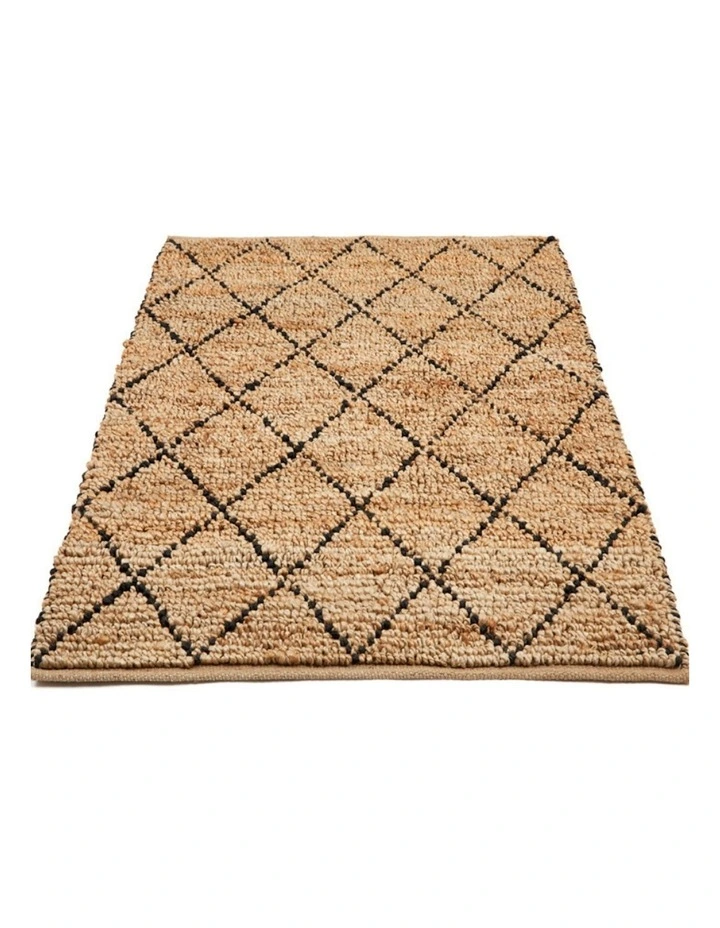 Anant Diamond Jute Rug in Brown image 3
