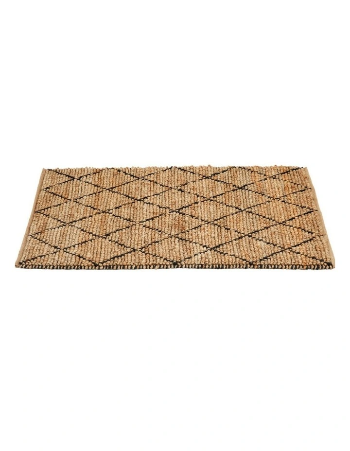 Anant Diamond Jute Rug in Brown image 4