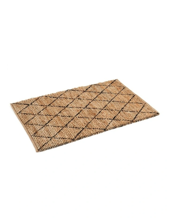 Anant Diamond Jute Rug in Brown image 5