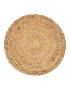Magnolia Round Jute Rug in Brown