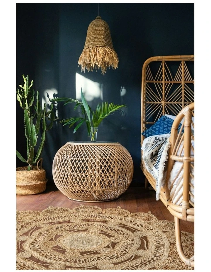 Mimosa Round Jute Rug in Brown image 2