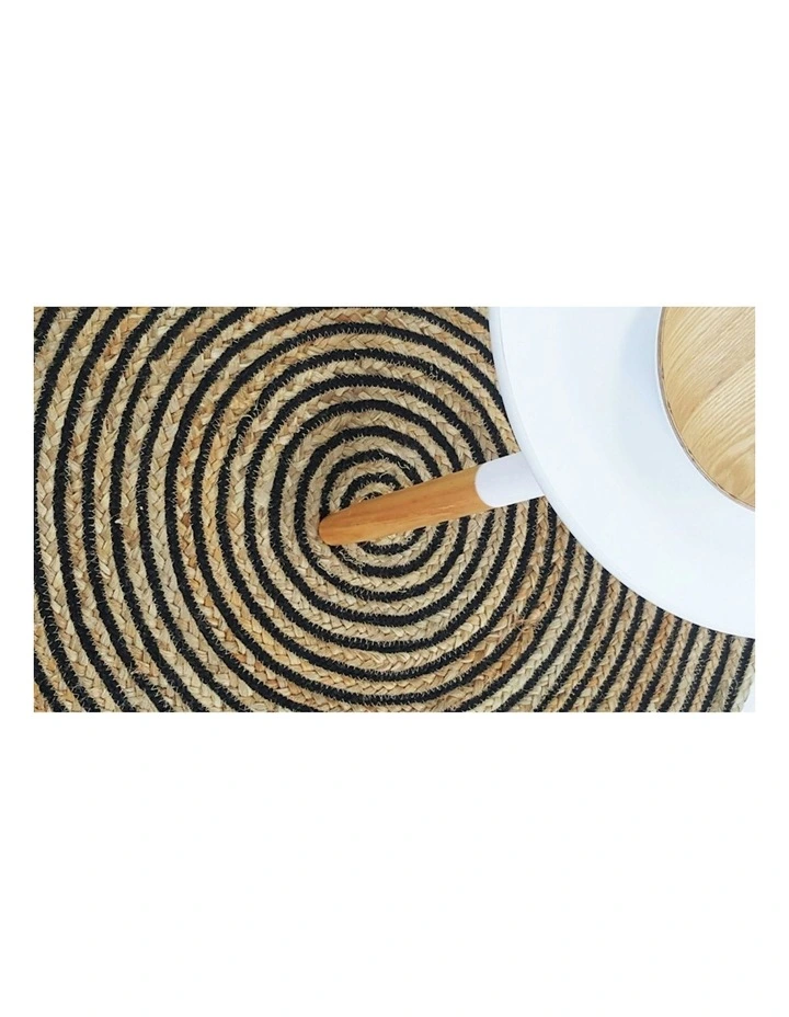 Orchid Round Jute Rug in Brown image 2
