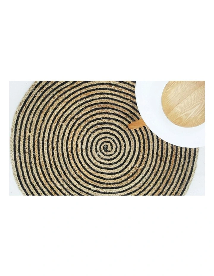 Orchid Round Jute Rug in Brown image 3