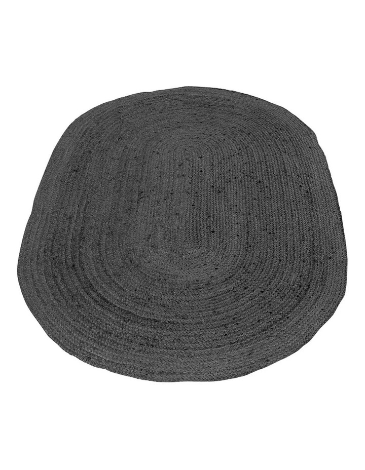 Phoenix Oval Jute Rug in Grey image 2