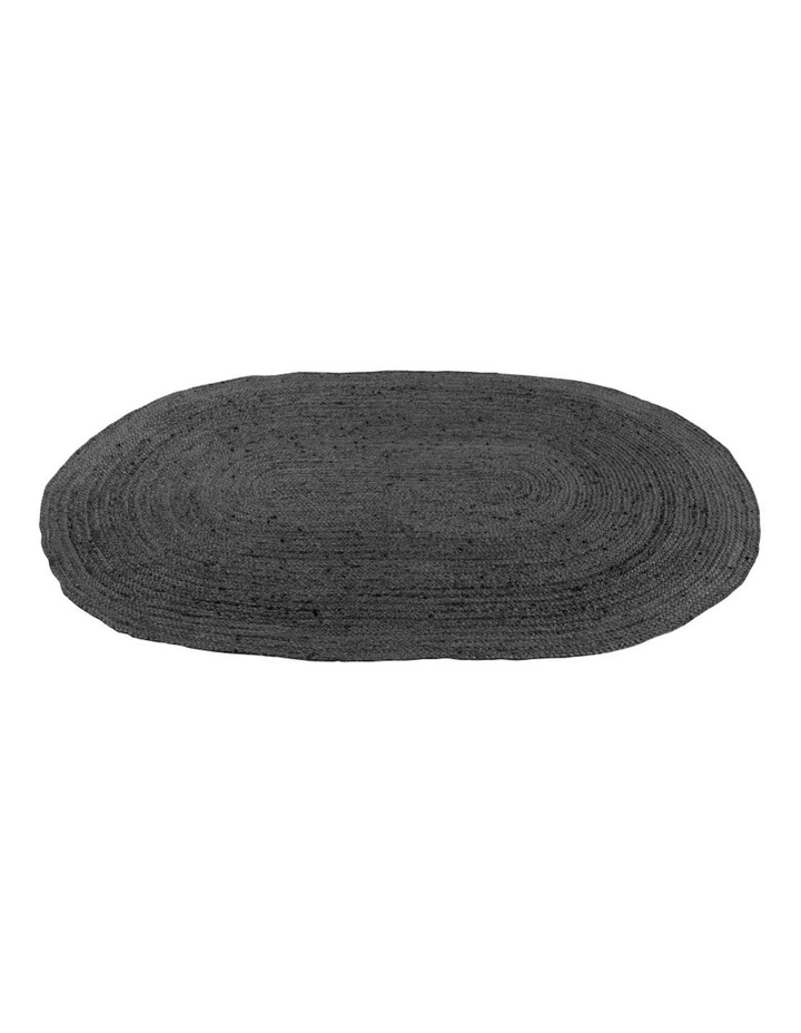 Phoenix Oval Jute Rug in Grey image 4