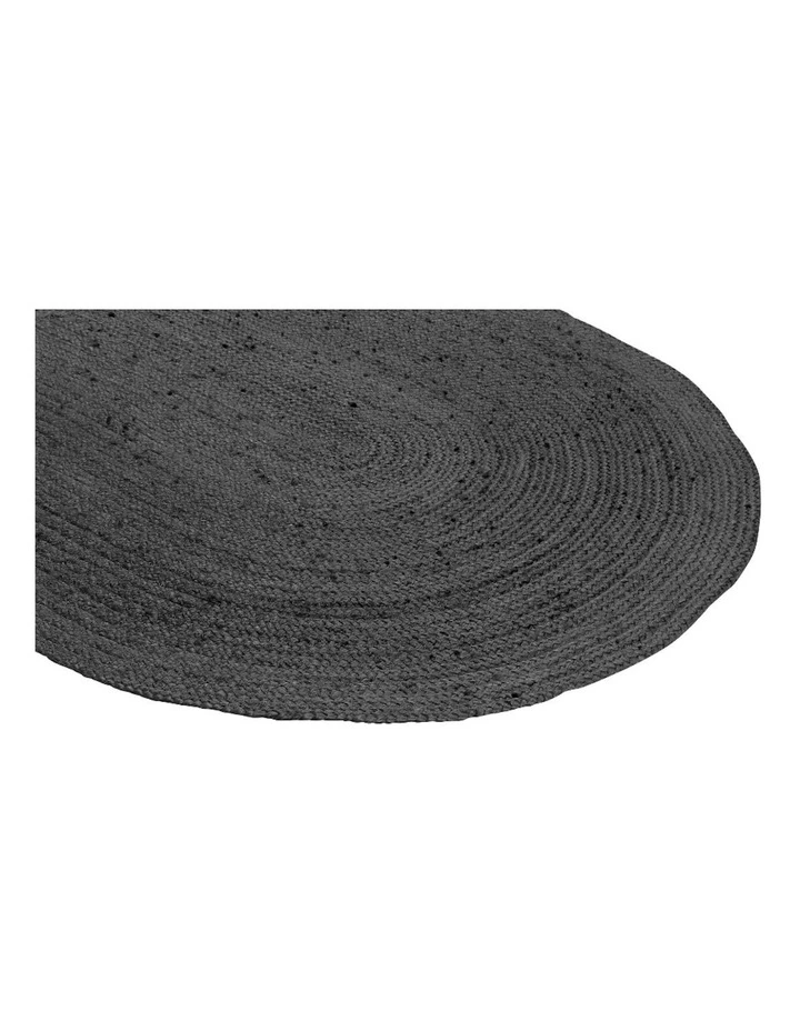 Phoenix Oval Jute Rug in Grey image 5