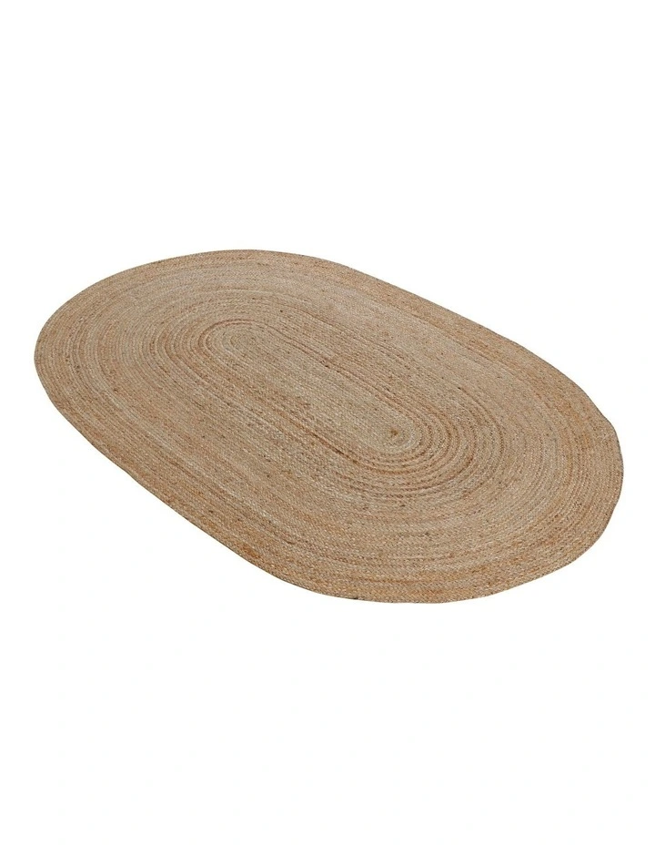 Phoenix Oval Jute Rug in Natural image 2