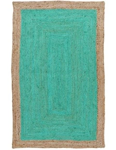 Phoenix Jute Rug in Sea Green