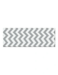 Vento Chevron Anti Fatigue Kitchen Mat in Grey