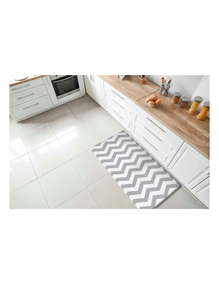 Vento Chevron Anti Fatigue Kitchen Mat in Grey image 4
