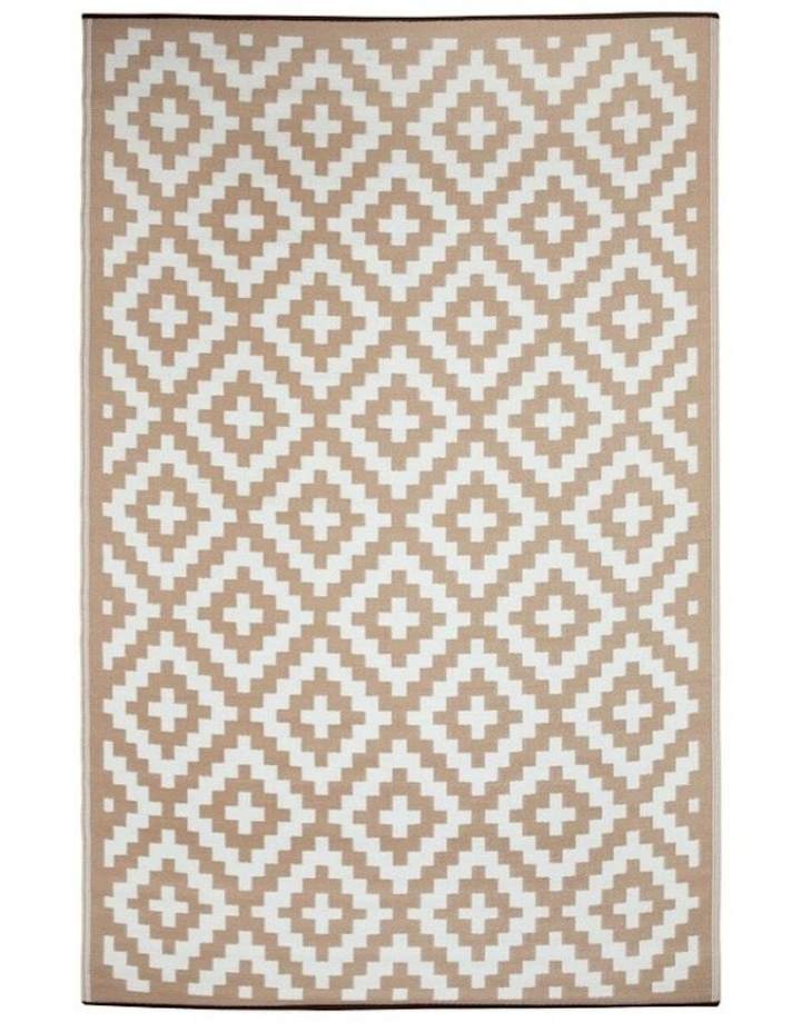 Aztec Outdoor Rug in Beige image 1