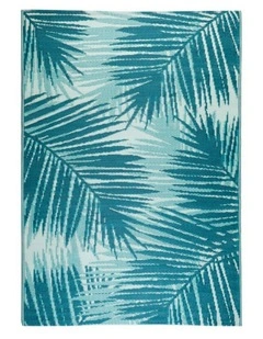 Botanica Recycled Plastic Rug in Blue