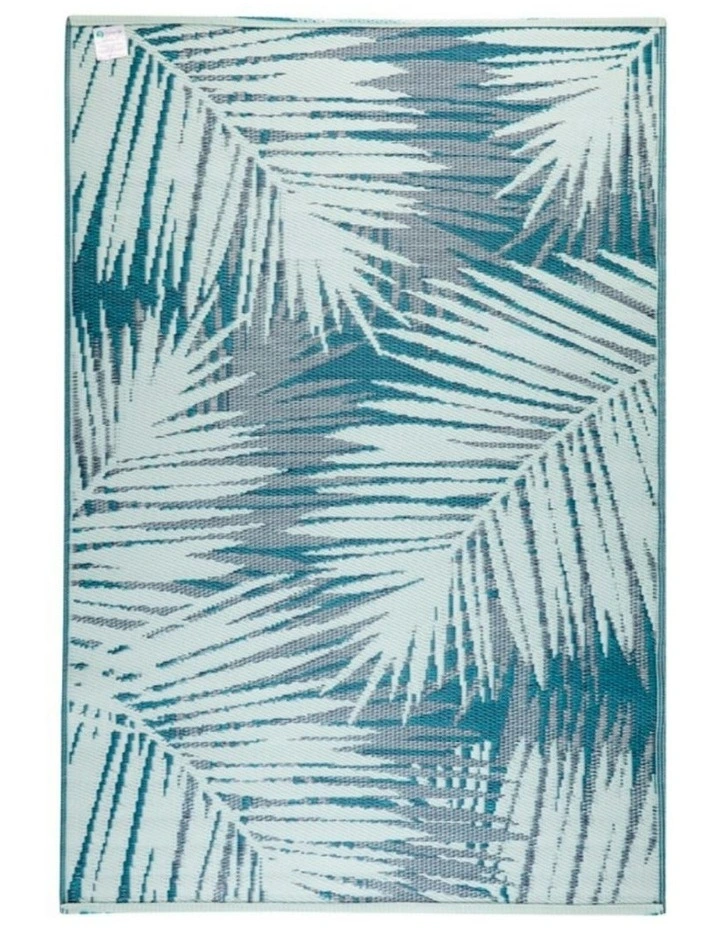 Botanica Recycled Plastic Rug in Blue image 2