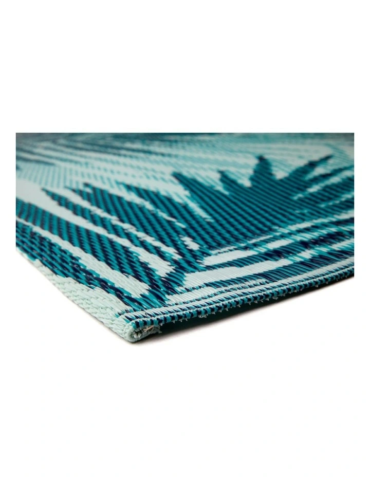 Botanica Recycled Plastic Rug in Blue image 3