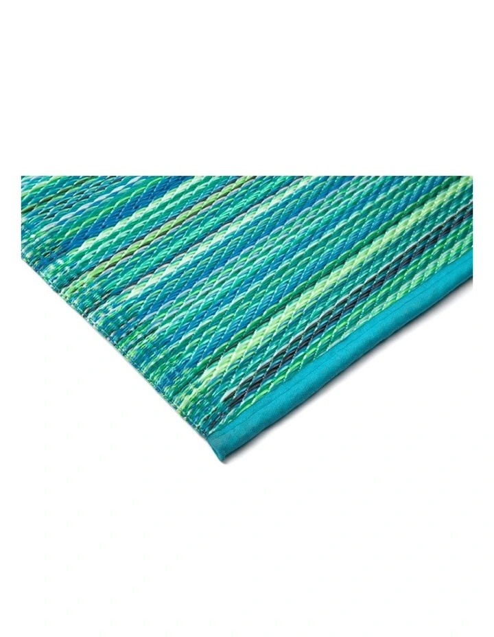 Cancun Recycled Plastic Rug in Aqua image 4