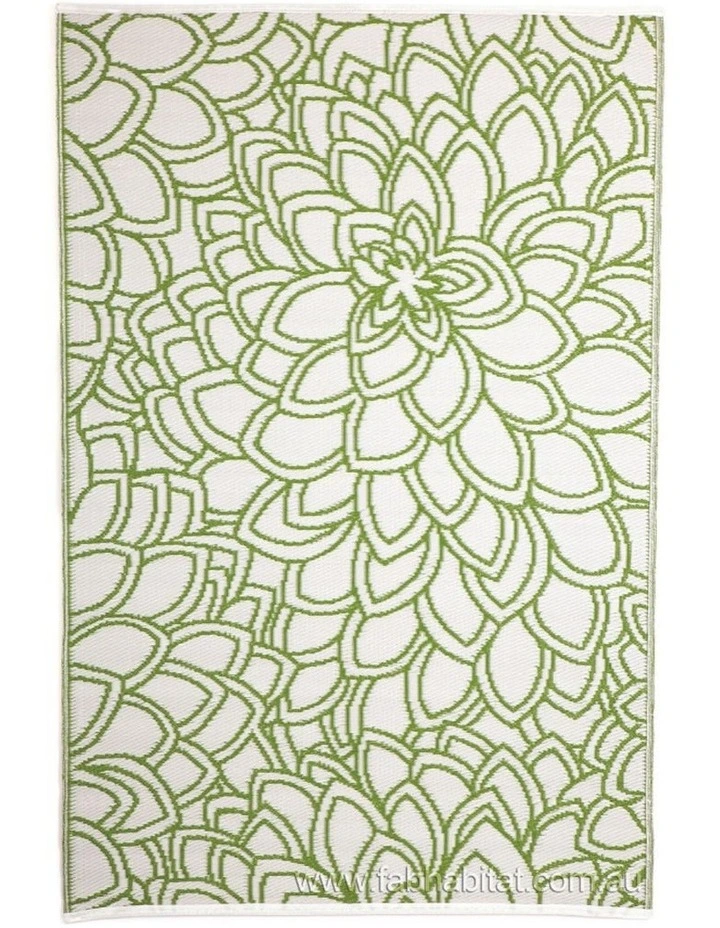 Eden Recycled Plastic Rug in Lime image 2