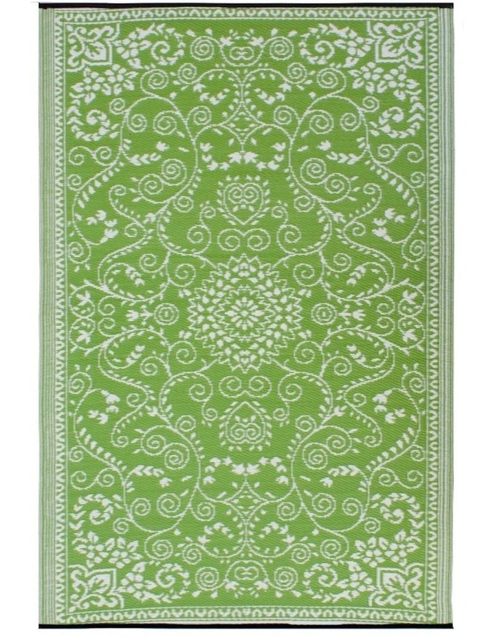 Murano Recycled Plastic Rug in Lime image 1