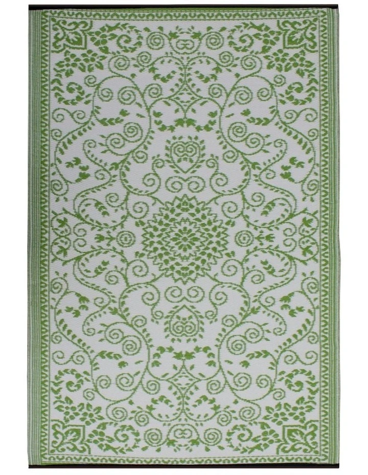 Murano Recycled Plastic Rug in Lime image 2
