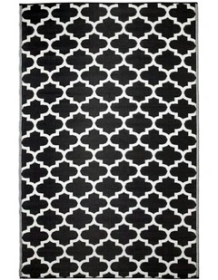 Tangier Recycled Plastic Rug in Black