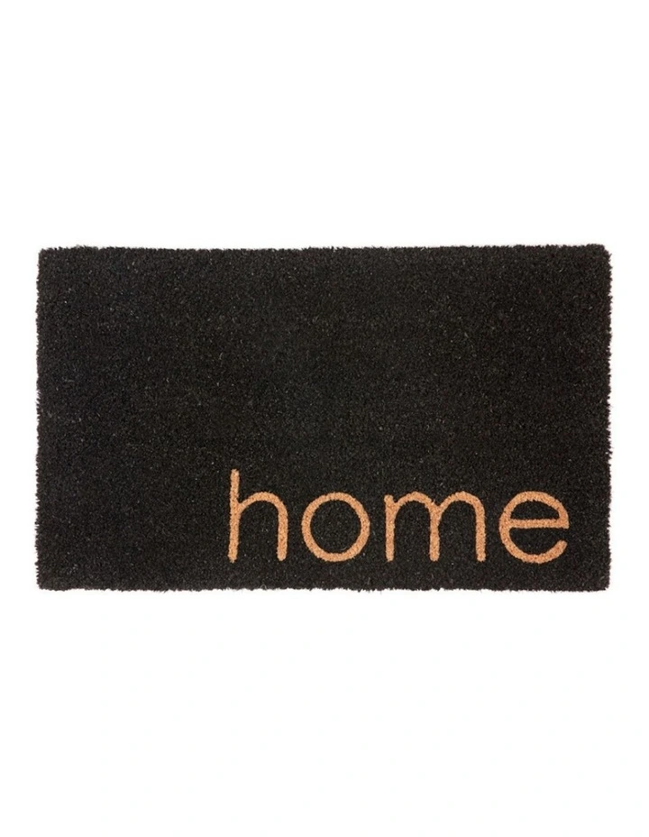 Home Pvc Backed Coir Doormat in Black image 1