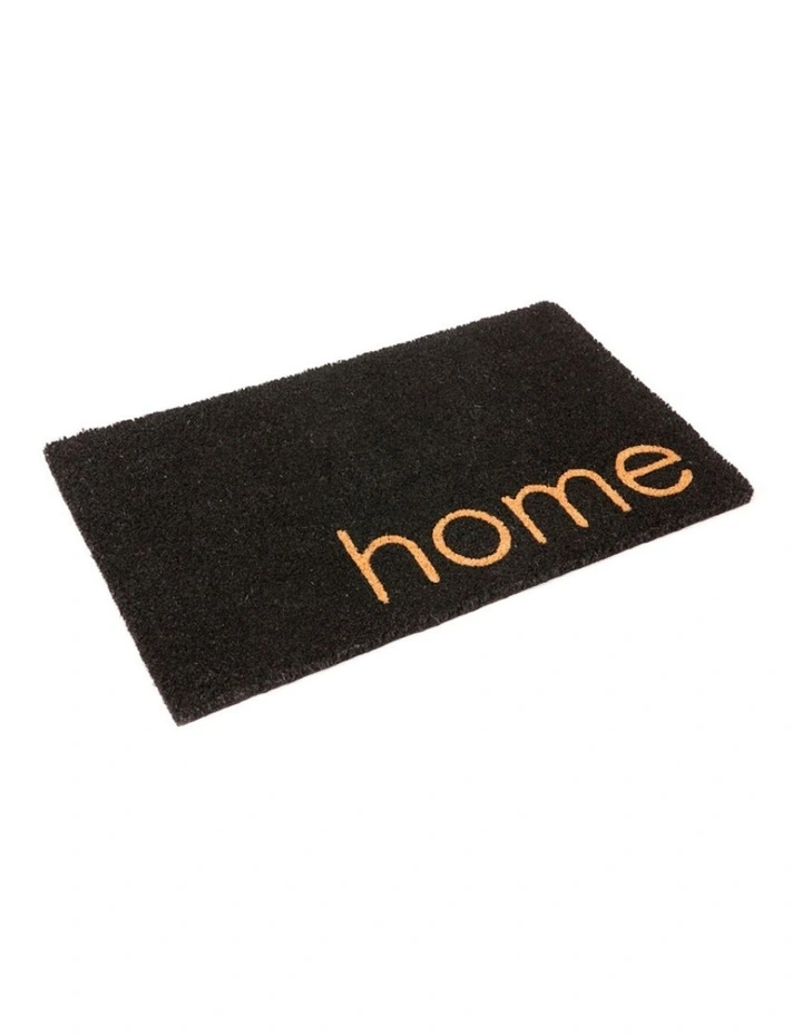 Home Pvc Backed Coir Doormat in Black image 2