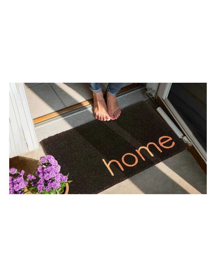 Home Pvc Backed Coir Doormat in Black image 4