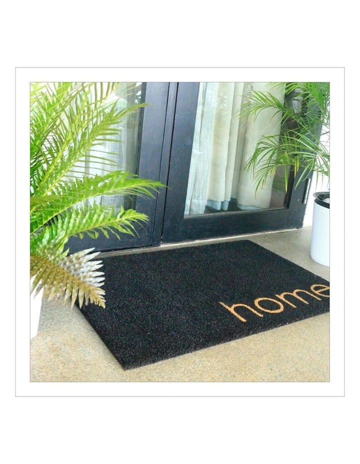 Home Pvc Backed Coir Doormat in Black image 5