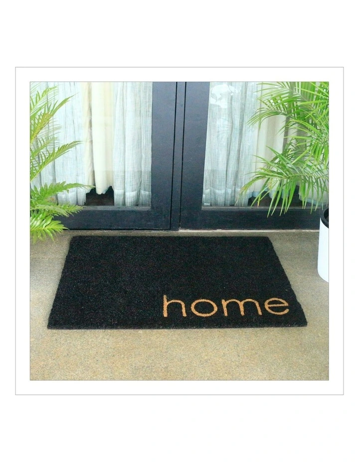 Home Pvc Backed Coir Doormat in Black image 6