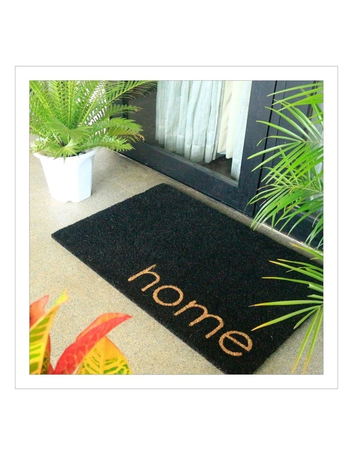 Home Pvc Backed Coir Doormat in Black image 7