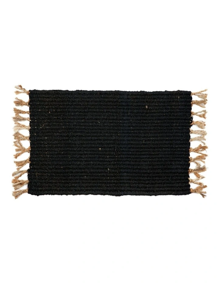 Estate Jute Doormat 60x90cm in Black image 1