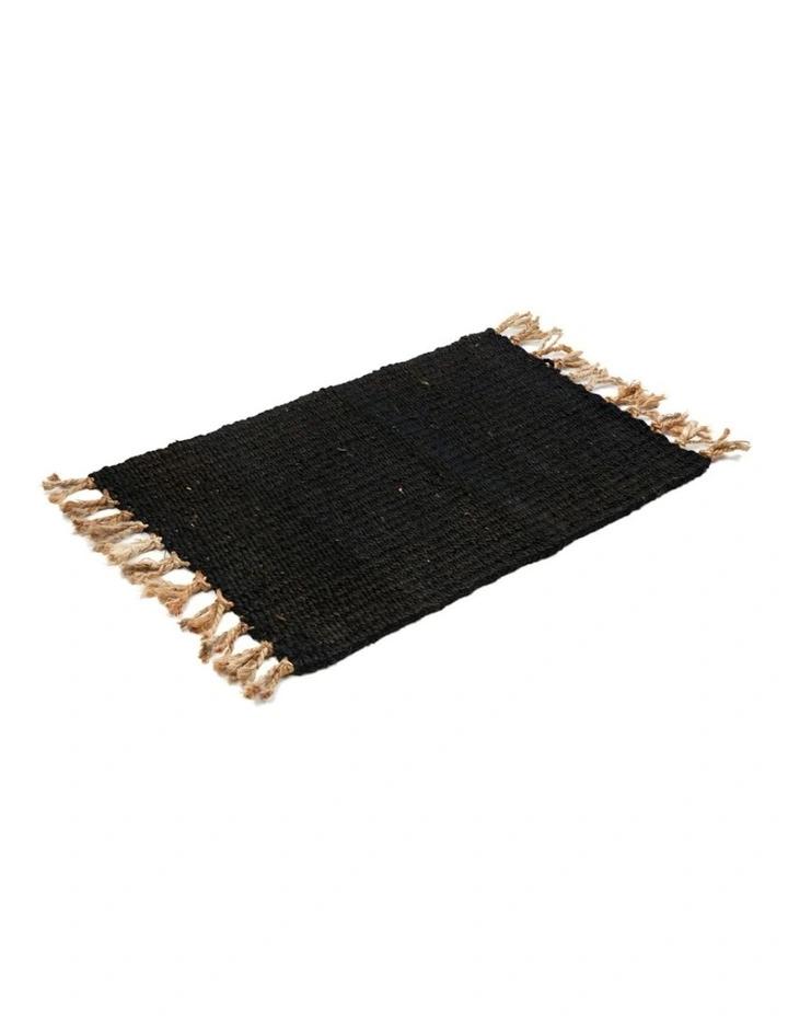 Estate Jute Doormat 60x90cm in Black image 2