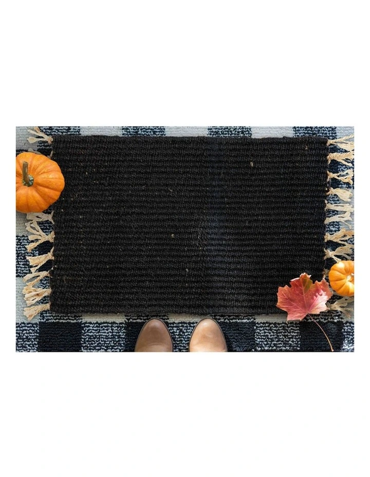 Estate Jute Doormat 60x90cm in Black image 4